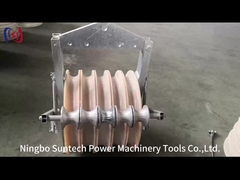 508 mm-de Leider Stringing Pulley Block van de Transmissielijn met het Aan de grond zetten van Rollen
