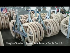 Voor- en achterwielen Tandem-schaaf Stringing Block Nylon-schaaf gegalvaniseerd frame