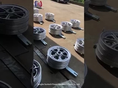 Aluminium schijf met rubber beklede geleiderblokken