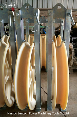 660X100mm Nylon wielen gebundeld overhoofde geleider stringing blok voor transmissielijn