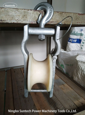 80mm het Luchtblok van Pulley Stringing Roller van de Kabelleider voor Luchtlijn