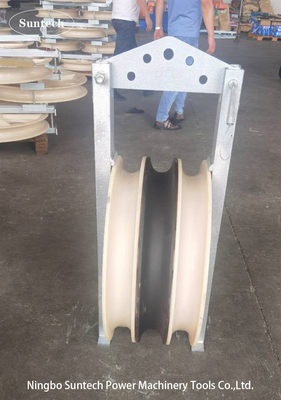 80kN OD 660mm Nylon Sheave Conductor Stringing Blocks voor Transmission Line