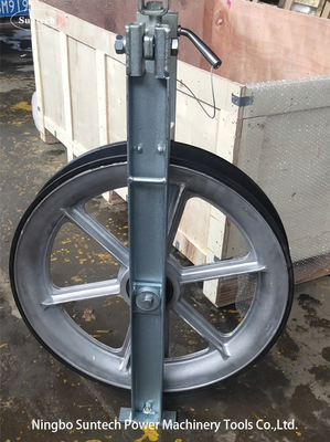 Van het het Aluminiumwiel van de transmissielijn de Leider Stringing Pulley Block