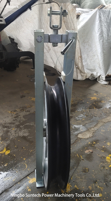 Van het het Aluminiumwiel van de transmissielijn de Leider Stringing Pulley Block
