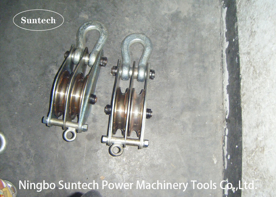 De Dubbele Katrolschijf die van 30KN 100KN Uitrustingsleider Stringing Tools hijsen