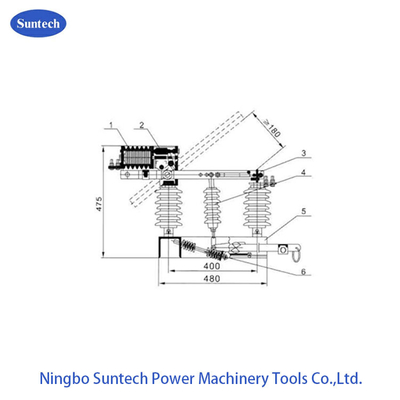 GB3804 3 Faseac 12KV Openlucht Vacuümladingsonderbreking die Schakelaar isoleren