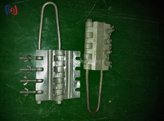 Bolt Type Anti Twist Steel touw Gripper Stringing Conductor Kom langs Clamp