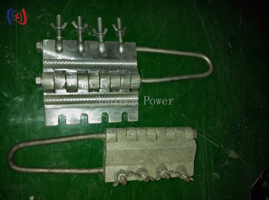 Bolt Type Anti Twist Steel touw Gripper Stringing Conductor Kom langs Clamp