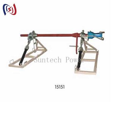 Heavy-Duty Hydraulic Conductor Reel Stands -- 5 ton capaciteit, verstelbare spanningsregeling voor de bouw van hoogspanningslijnen.