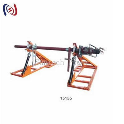 Heavy-Duty Hydraulic Conductor Reel Stands -- 5 ton capaciteit, verstelbare spanningsregeling voor de bouw van hoogspanningslijnen.