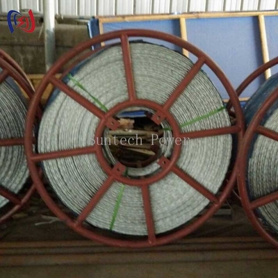 Anti-twisting gebreide stalen touw     hoogsterke gegalvaniseerde kabel voor de bouw van elektriciteitslijnen