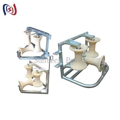Multi-groove corner ground roller voor parallel kabel trekken