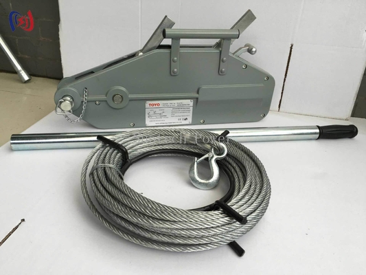 Compacte aluminium draad touwhef met telescopisch handvat voor gesloten ruimtes