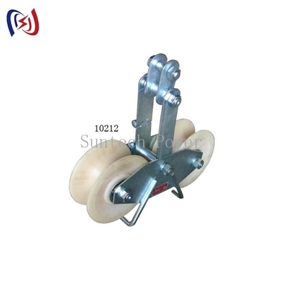 Tandem katrolblok voor het trekken van kabels 25KN belasting Aluminium/Nylon katrol