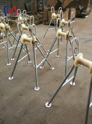 Heavy Duty Steel Pipe Elevated Cable Roller 5KN Laadcapaciteit