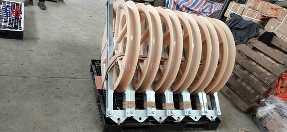 Dirigentenblok met 760x120x480mm buitenafmetingen, 50-150KN nominale belasting en R570 buigradius voor het spannen onder hoge spanning