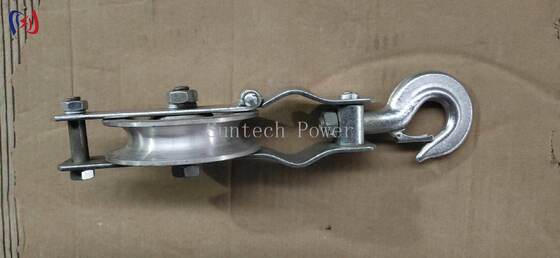Professionele Enkelvoudige Katrol Stringing Blok met 5-20KN Nominale Belasting en Aluminium Katrol voor Lichtgewicht Bovengrondse Geleider Stringing
