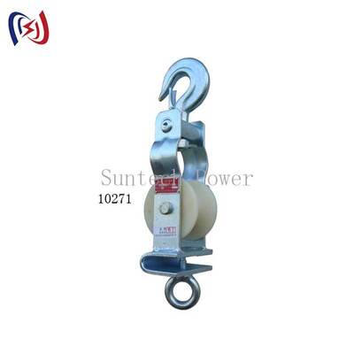 Zit- en hangtype dubbelgebruiksstrengblok met een nominale belasting van 5-20KN en een lichtgewicht van 2,1-3,4 kg voor installatie op luchtlijnen