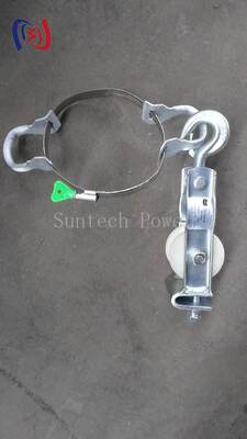 Zit- en hangtype dubbelgebruiksstrengblok met een nominale belasting van 5-20KN en een lichtgewicht van 2,1-3,4 kg voor installatie op luchtlijnen