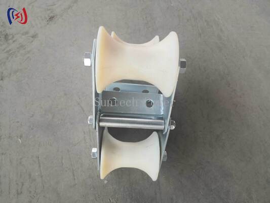Professionele 10-20KN nominale lading kabel Pithead Roller met corrosiebestendige Duurzame polyethyleen constructie voor de bescherming van de manhole toegang