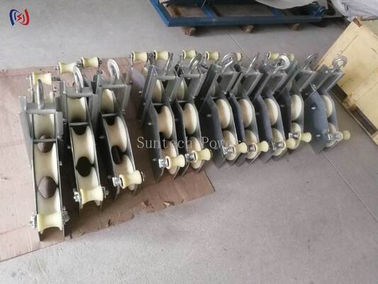 Zware vier-schaaf gecombineerde blok met 10KN nominale belasting, R570 buigradius en 23,5 kg gewicht voor hoog mechanisch voordeel opheffen