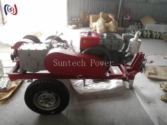 Professionele 6.3-9KW Dubbele Trommel Lier met 2000-3600RPM Snelheid voor Gelijktijdig Kabel Trekken en Spannen in Stroomlijnbouw