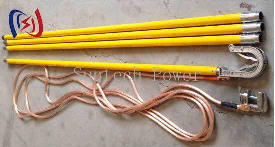 Professionele aardingslood voor 10-500KV spanning met 25-50mm2 koper en 1000-5500mm totale lengte voor veilige elektrische aarding