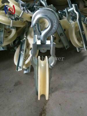 Professionele Enkele Katrol Stringing Blok met 5-20KN Nominale Belasting, Aluminium Katrol voor LGJ25-500 Geleider Installatie
