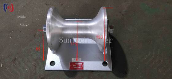 Professionele 5KN Nominale Belasting Kabel Grondrol met Gietaluminium Drager voor 150-160mm Ondergrondse Kabelinstallatie