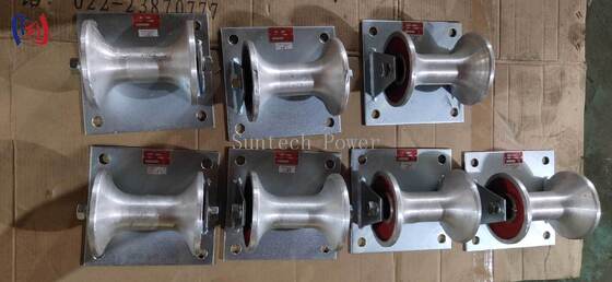 Professionele 5KN Nominale Belasting Kabel Grondrol met Gietaluminium Drager voor 150-160mm Ondergrondse Kabelinstallatie