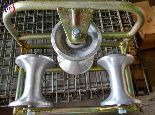 Hardware voor het trekken van hoekkabels met grondrollers met een nominale belasting van 10KN voor kabels van 120-200 mm