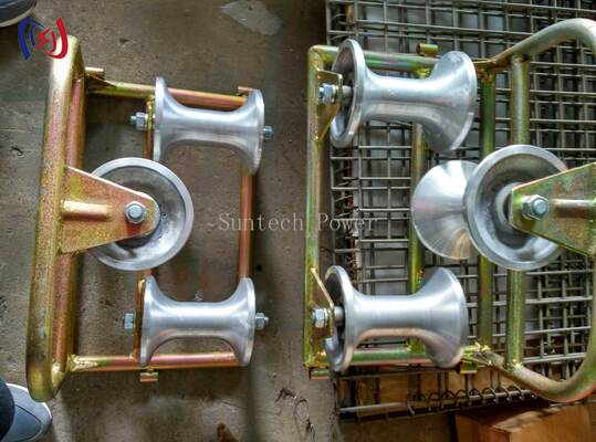 Hardware voor het trekken van hoekkabels met grondrollers met een nominale belasting van 10KN voor kabels van 120-200 mm