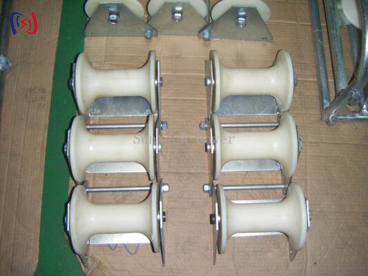Professionele 10-20KN nominale belasting kabel Pithead Roller voor 80-160mm kabels met corrosiebestendig ontwerp
