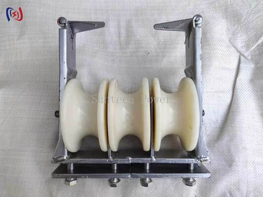 Drie scharen stringblok voor driefasegeleiders 5KN Nylon Transmissie katrol