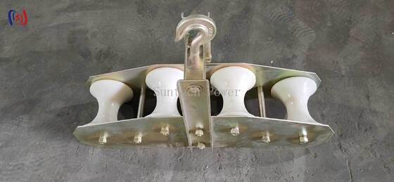 OPGW Stringing Block met 10KN nominale belasting R570 Buigradius voor installatie van glasvezelkabel Vier bundels gecombineerd