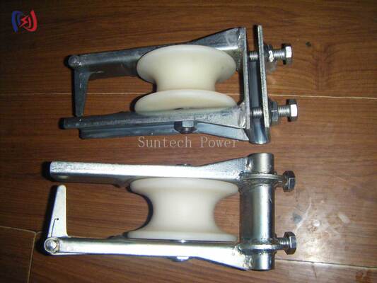 Dubbele scheefstrengblok voor 25-400 mm geleiders met 5-20KN-belasting en gegalvaniseerd staalframe