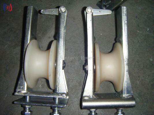 Dubbele scheefstrengblok voor 25-400 mm geleiders met 5-20KN-belasting en gegalvaniseerd staalframe