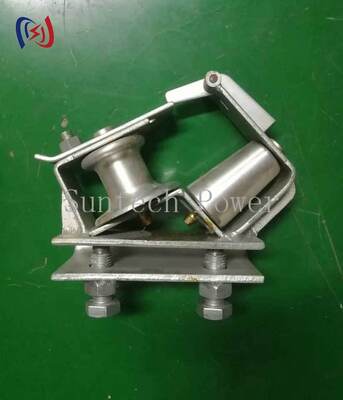 5KN nominale belasting Skyward Corner Stringing Block voor het voorkomen van kabeluitspringen en ultralichtgewicht bovenleidingshoektorenkabeltrekken