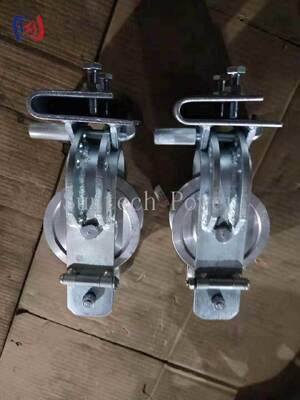 Aluminium/Nylon Sheave 20KN Leider Stringing Block voor drierichtingsvervoerstring