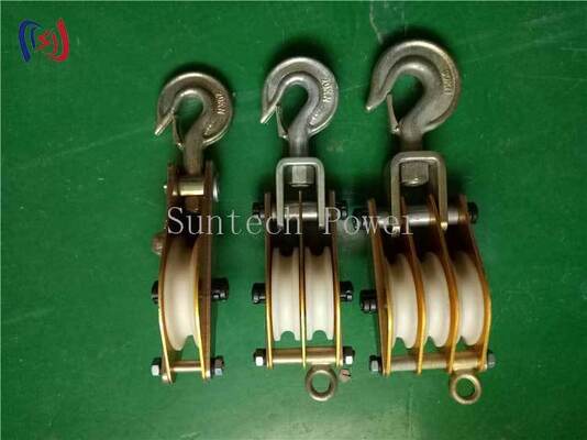 10-100KN Aluminium legering Heisting Tackle met MC Nylon Sheave voor licht tillen