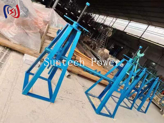 Eenvoudige rollenstand met een nominale belasting van 10-50KN en een hoogteverstelling van 450-1300 mm voor kabelrollen