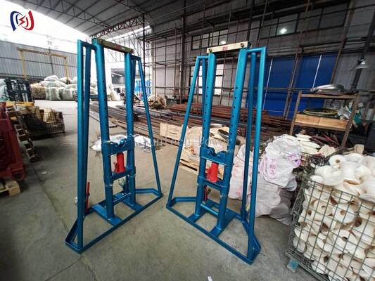 Gegalvaniseerde kabelrolstand 50-300KN Belasting 2400-5000mm Leidertrommelstand