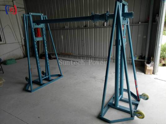 Hydraulische kabelrolstand met een nominale belasting van 50-300KN voor trommel met een diameter van 2400-5000 mm en een hoogdrijfbaar stalen frame