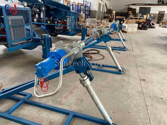 Hydraulische kabeltrommelstandaard met een maximaal trommelgewicht van 5000-7000 kg en een maximale snelheid van 45 omw/min voor bovengrondse lijninstallatie
