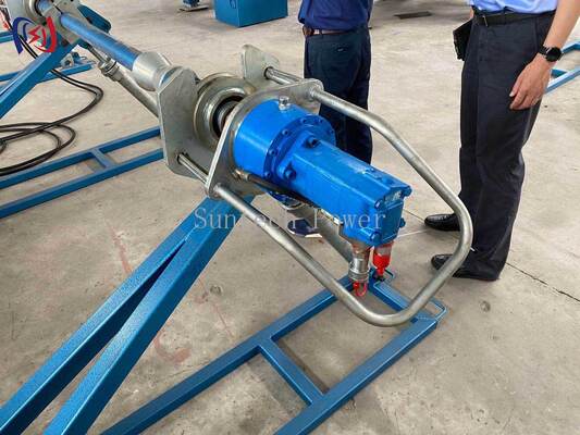 Hydraulische kabeltrommelstandaard met een maximaal trommelgewicht van 5000-7000 kg en een maximale snelheid van 45 omw/min voor bovengrondse lijninstallatie