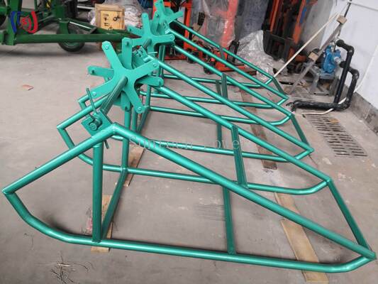 Zware gegalvaniseerde staalkabelhaspelstandaard met modulaire montage en afgedichte lagerrotatie voor industriële kabelopslag