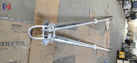 Tubular A-Frame Gin Pole 120x7mm 6-13m Torenmontage Gereedschap Corrosiebestendig Gecoat