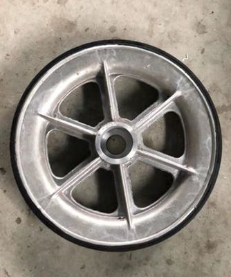 Aluminium schijf met rubber beklede geleiderblokken