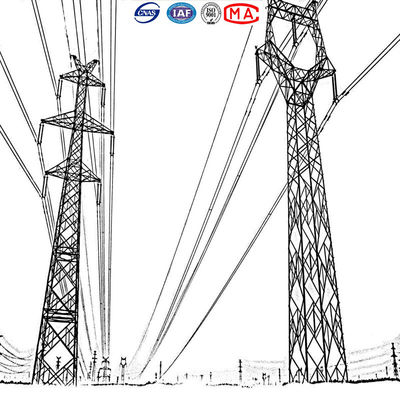 Hete Onderdompelings Gegalvaniseerde Q235 Electric Power Toren voor Luchtlijn