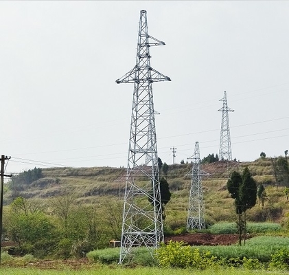 Tubulaire Hete Onderdompeling Gegalvaniseerde 330kv Angel Steel Lattice Tower